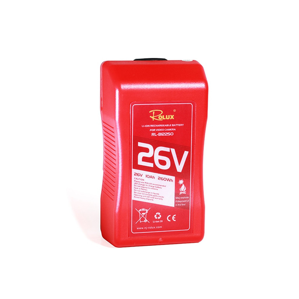 ROLUX RL-B12250S: Batería V-Mount 26V 260Wh Profesional