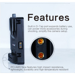 Rolux RL-AC12S | Placa Mini V-Lock con Varilla 15 mm