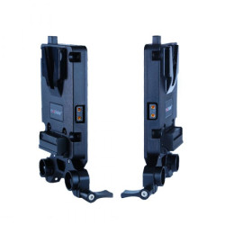 Rolux RL-AC13S | Placa Mini V-Mount para Carga Dual de Baterías BP