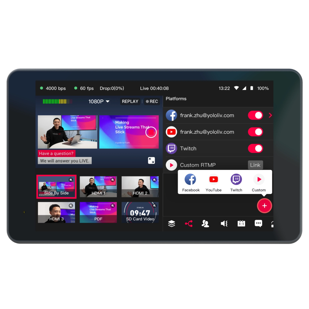 YoloBox Pro | Estudio de Producción Multicámara Todo en Uno 1080p60