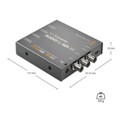 Blackmagic Audio to SDI 4K | Incrustador de Audio para Señales SDI