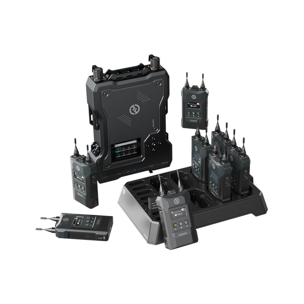 Hollyland Solidcom M1-8B | Intercom Full Duplex con 8 Petacas y Alcance de 450m
