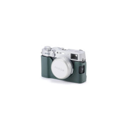 Funda de Piel para Fujifilm X100VI Verde | Con Empuñadura y Acceso a Batería