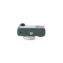 Funda de Piel para Fujifilm X100VI Verde | Con Empuñadura y Acceso a Batería