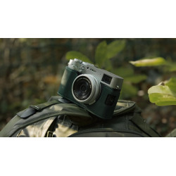 Funda de Piel para Fujifilm X100VI Verde | Con Empuñadura y Acceso a Batería