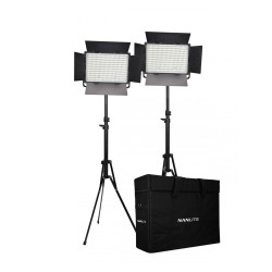 Kit 2 Paneles LED Nanlite CN-1200CSA con Control WiFi y Pies