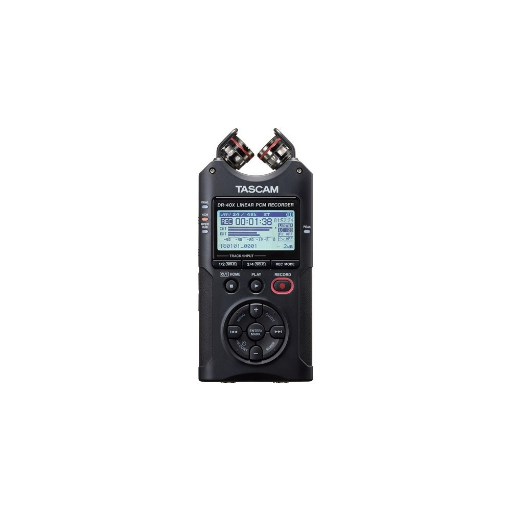 Grabador de audio digital con 4 pistas y alimentación phantom - Tascam DR-40X
