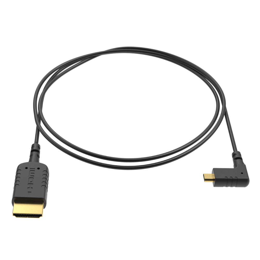 Cable 8Sinn Micro HDMI a HDMI Angulado 40cm | 4K 60p | Flexible y Delgado