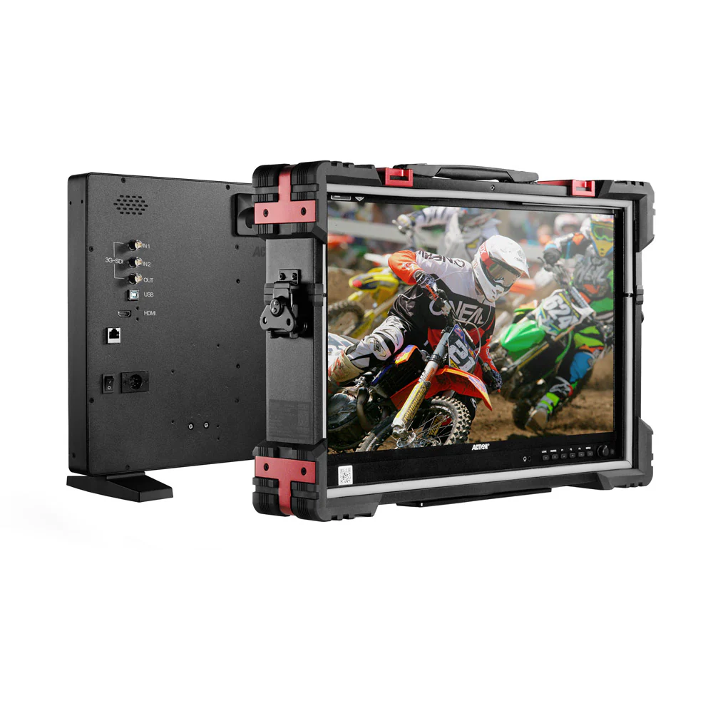 Kit de maletín con monitor de director de transmisión Ruige-Action AT-2150HD (3G-SDI y HDMI)