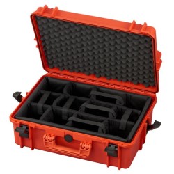 Maleta de transporte hermética impermeable, case con divisiones acolchadas, ruedas y trolley - STARK505CAMTR