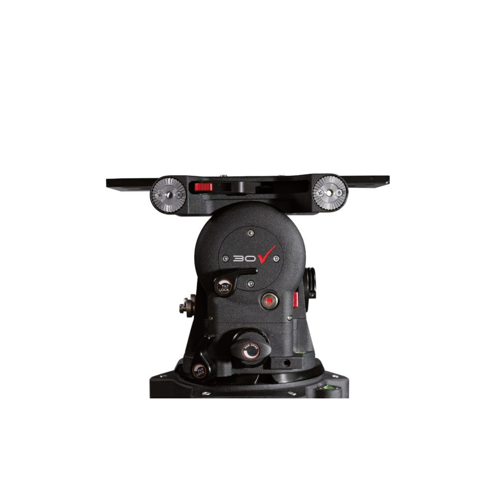 Cabezal fluido Cartoni Maxima 30 | Soporta hasta 40 kg | Base plana Mitchell