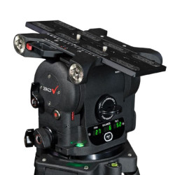 Cabezal fluido Cartoni Maxima 30 | Soporta hasta 40 kg | Base plana Mitchell
