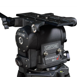 Cabezal fluido Cartoni Maxima 30 | Soporta hasta 40 kg | Base plana Mitchell